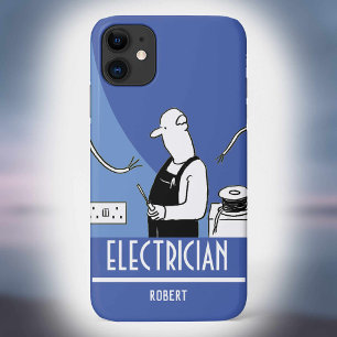 Elektrische elektricien op het werk iPhone 11 hoesje