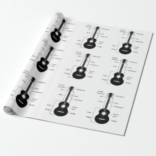 Elektrische en akoestische gitaren cadeaupapier