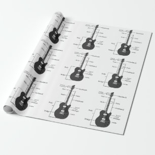 Elektrische en akoestische gitaren cadeaupapier