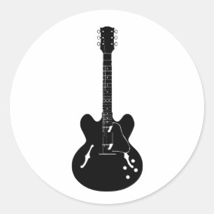 Elektrische en akoestische gitartrips voor rots en ronde sticker