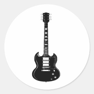 Elektrische en akoestische gitartrips voor rots en ronde sticker