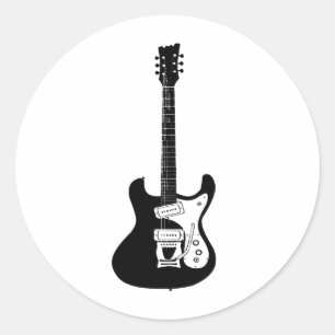 Elektrische en akoestische gitartrips voor rots en ronde sticker
