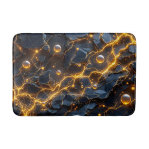 Elektrische energie Abstract met Golden Lightning Badmat