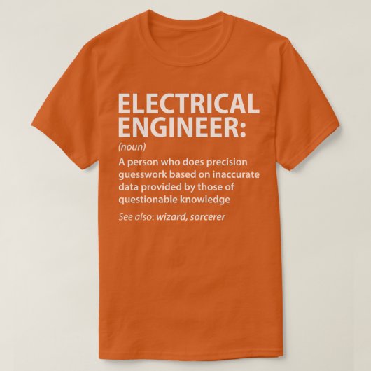 Elektrische engineeringdefinitie t-shirt (Design voorkant)