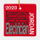 Elektrische Extraordinaire CUSTOM Keramisch Ornament (Voorkant)