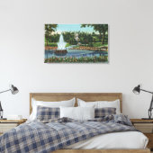 Elektrische fontein en Herfsten Canvas Afdruk (Insitu (Slaapkamer))