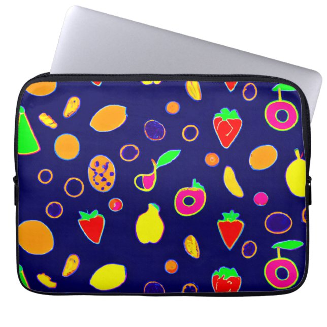 Elektrische Fruit Fiesta Design Laptop Sleeve (Voorkant)