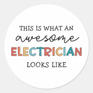 Elektrische Funny Gifts voor elektriciens Ronde Sticker