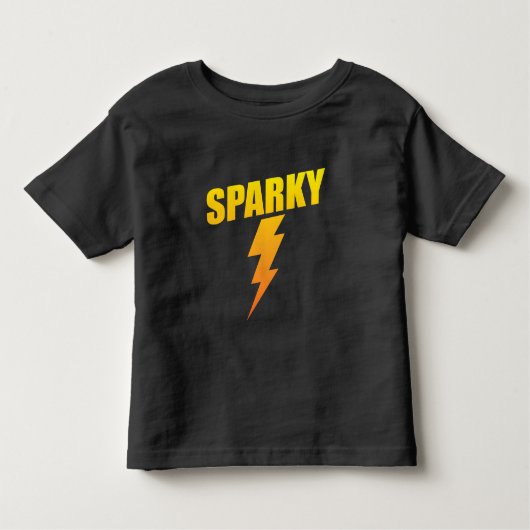 Elektrische Gift Funny Sparky Lightning Bolt Kinder Shirts (Voorkant)