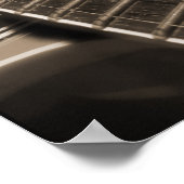 Elektrische gitaar 2 - Bruin Poster (Hoek)