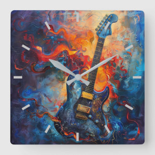 Elektrische Gitaar Art Wall Klok