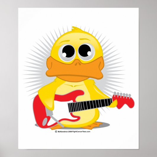 Elektrische gitaar Duck Poster (Voorkant)