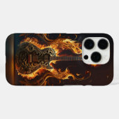 Elektrische gitaar in brand Case-Mate iPhone case (Achterkant (horizontaal))