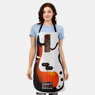 Elektrische gitaar in zwart schort