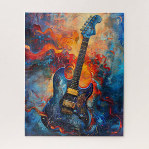 Elektrische gitaar kunstpuzzel legpuzzel