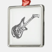 Elektrische gitaar metalen ornament (Links)