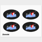 Elektrische gitaar ovale sticker (Vel)