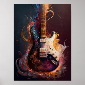 Elektrische gitaar poster