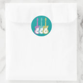 elektrische gitaar ronde sticker (Tas)