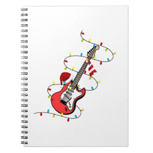 Elektrische Gitaar Sinterklaas Muziek Kerstliefheb Notitieboek