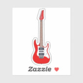 Elektrische gitaar! sticker (Vel)