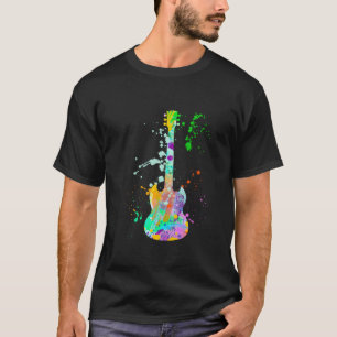 Elektrische Gitaar Verf Kunst Muzikant Gitarist Lo T-shirt