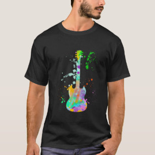 Elektrische gitaar verf muzikant gitarist t-shirt