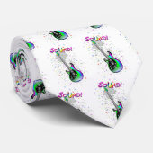 Elektrische gitaargeluidskleuren stropdas (Opgerold)