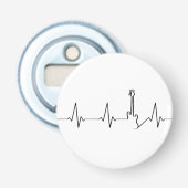 Elektrische gitaarhartlijn button flesopener (Voorkant)