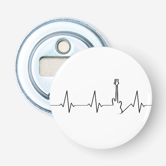 Elektrische gitaarhartlijn button flesopener (Voorkant)