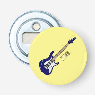 Elektrische gitaarillustratie cartoon button flesopener