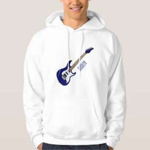Elektrische gitaarillustratie cartoon hoodie