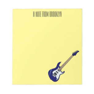 Elektrische gitaarillustratie cartoon notitieblok