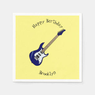 Elektrische gitaarillustratie cartoon servet