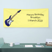 Elektrische gitaarillustratie cartoon spandoek (Beurs)