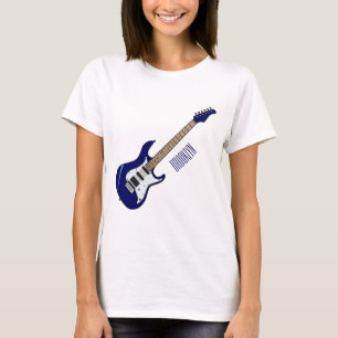 Elektrische gitaarillustratie cartoon t-shirt