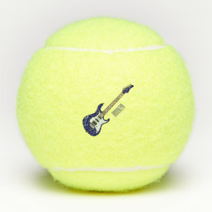 Elektrische gitaarillustratie cartoon tennisballen