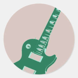 Elektrische gitaarPop Ronde Sticker