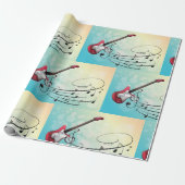 Elektrische gitaren Muzieknoten Cadeaupapier (Uitgerold)