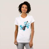 Elektrische gitaren, zwammen en Abstracte bladeren T-shirt (Voorkant volledig)