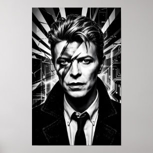 Elektrische Glam Rock Bliksem Portret Poster
