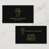 Elektrische gloeilamp gele visitekaartje (Voorkant / Achterkant)