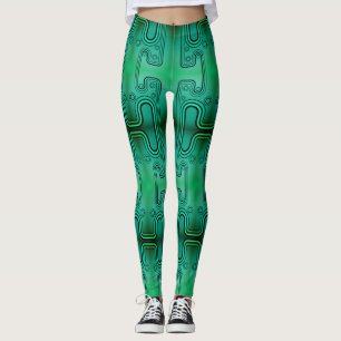 Elektrische Groene Mechanische Android Toekomst Ro Leggings