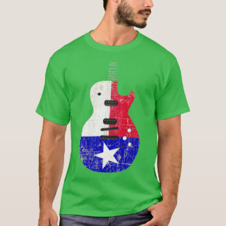 Elektrische Guitar Texas — Vlag met drukke gitaar  T-shirt