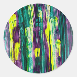 Elektrische Harmonie -handgemaakte kunst Ronde Sticker