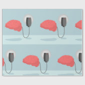 Elektrische hersenen cadeaupapier (Vlak)