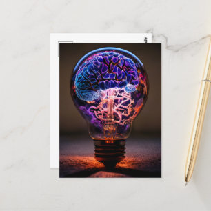 Elektrische hersenlamp briefkaart