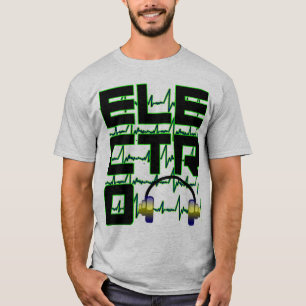 Elektrische hoofdtelefoons t-shirt