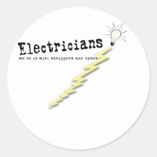 Elektrische Humor Ronde Sticker