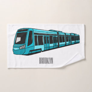 Elektrische illustratie van cartoon voor locomotie bad handdoek